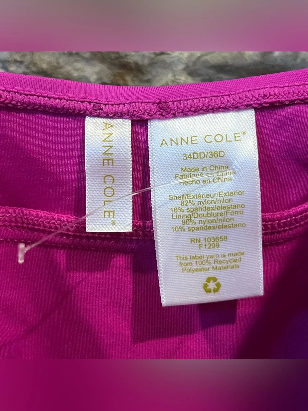 Anne Cole Fuchsia Tankini Swimsuit with Convertible Bottoms